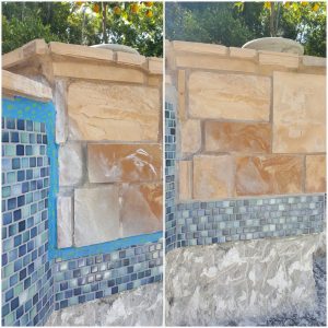 calcium deposit removal from pool tiles