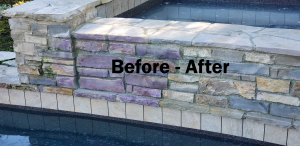 pool waterline scale removal and pool waterline tile cleaning